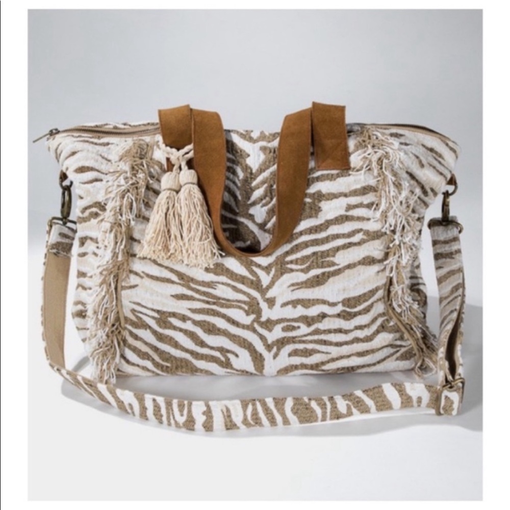 Macchia di Ruggine tiger print shoulder bag